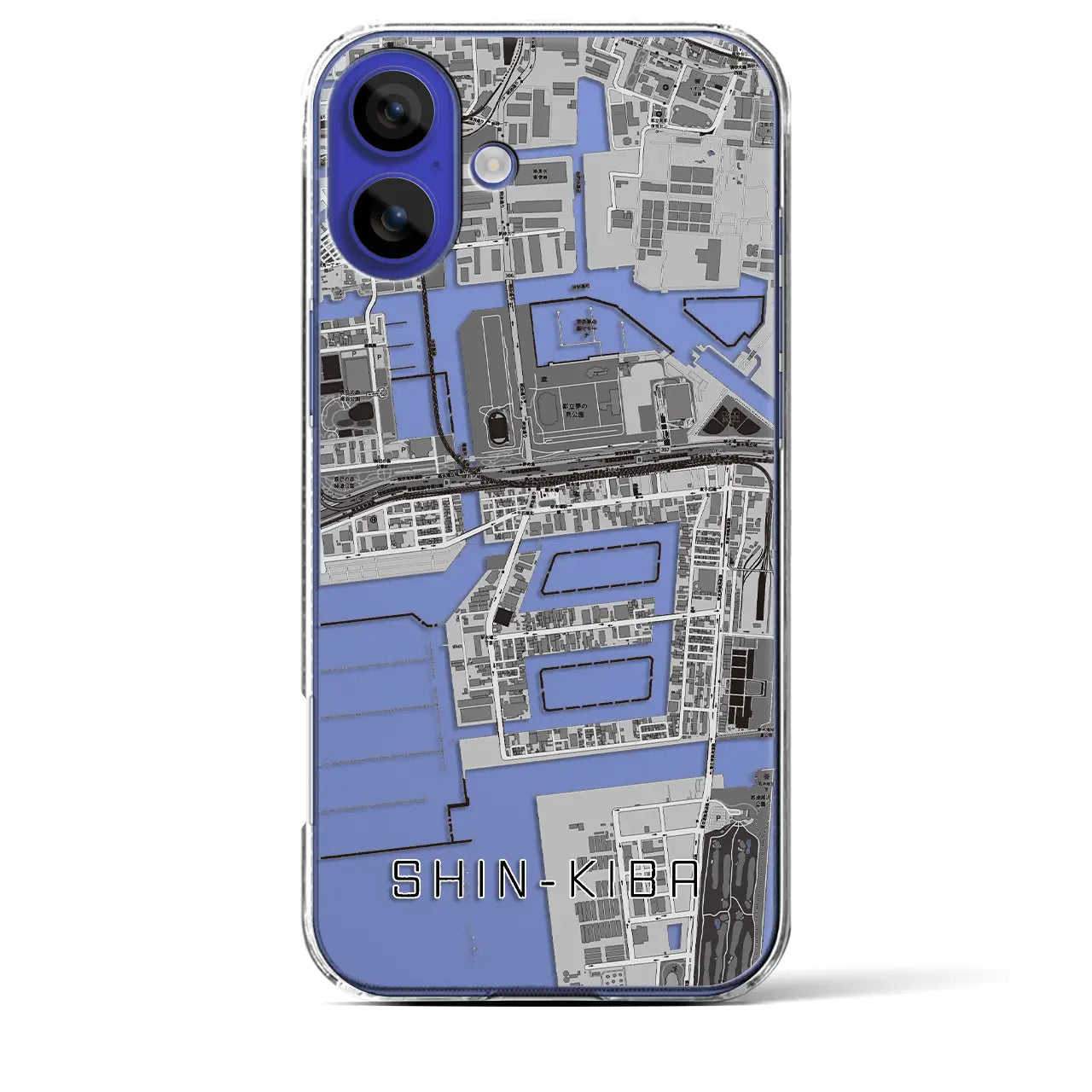 【新木場(東京都)】地図柄iPhoneケース(クリアタイプ)