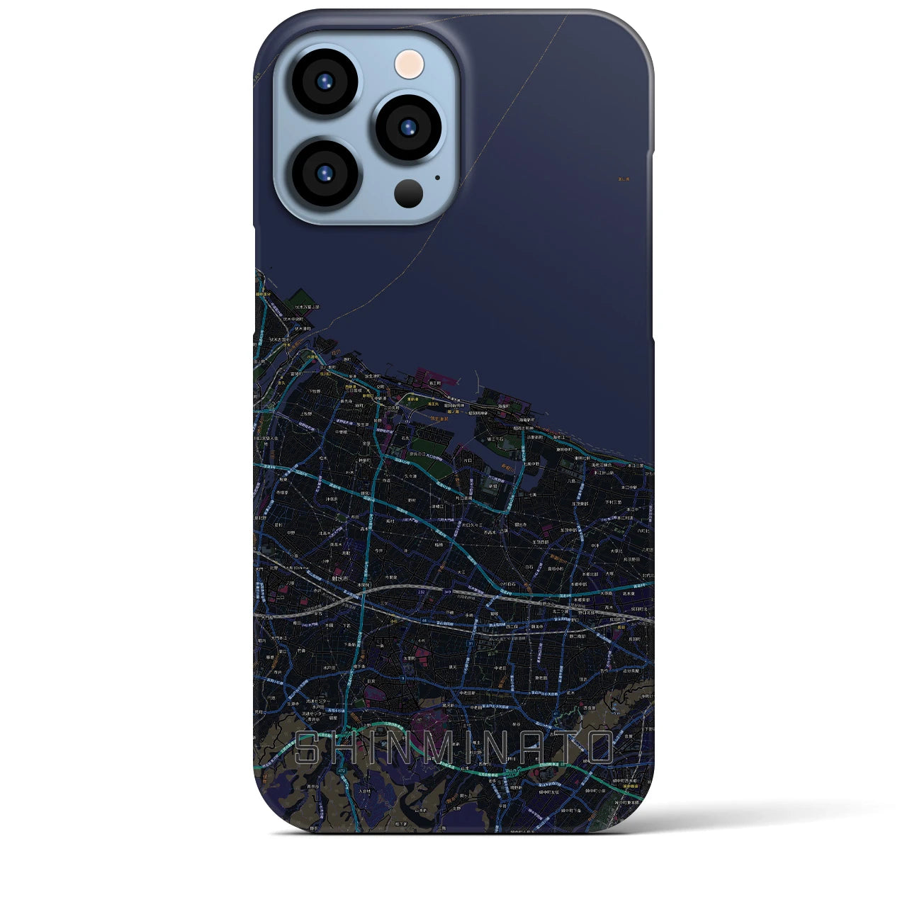 【新湊(富山県)】地図柄iPhoneケース(バックカバータイプ)