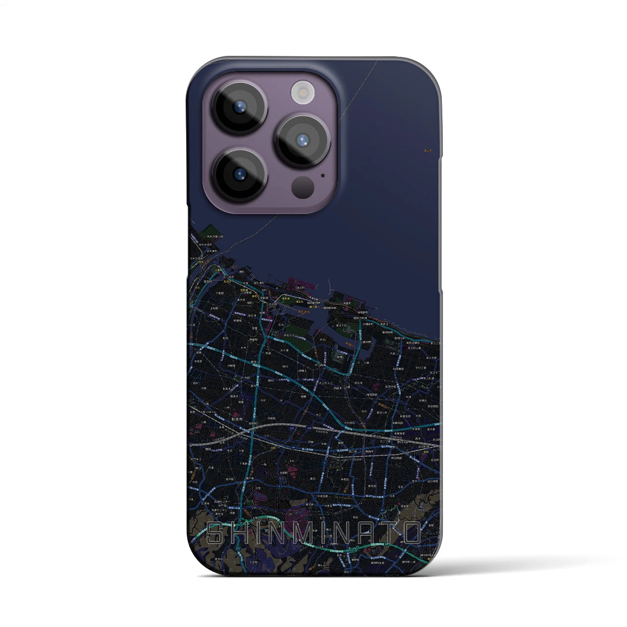 【新湊(富山県)】地図柄iPhoneケース(バックカバータイプ)
