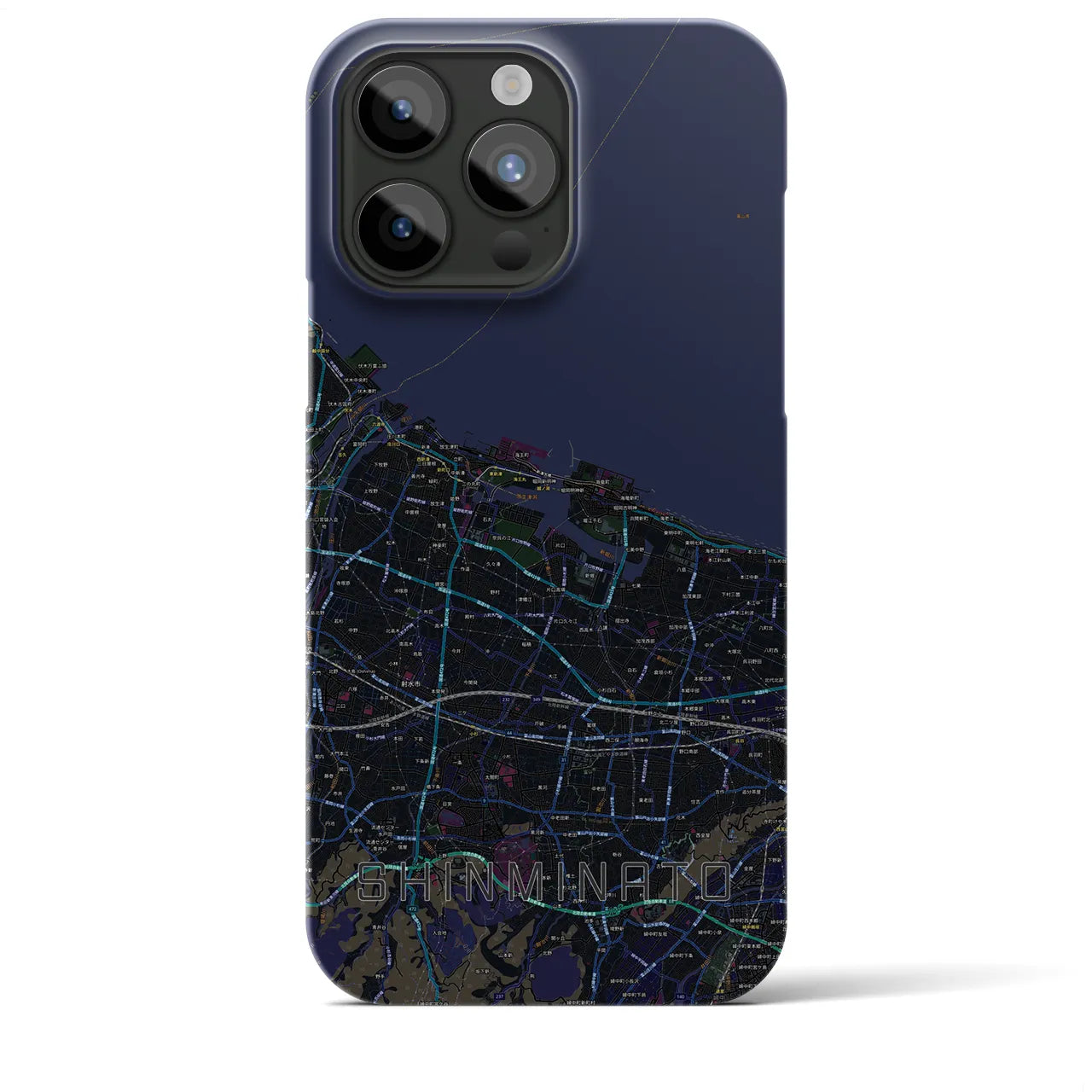 【新湊(富山県)】地図柄iPhoneケース(バックカバータイプ)