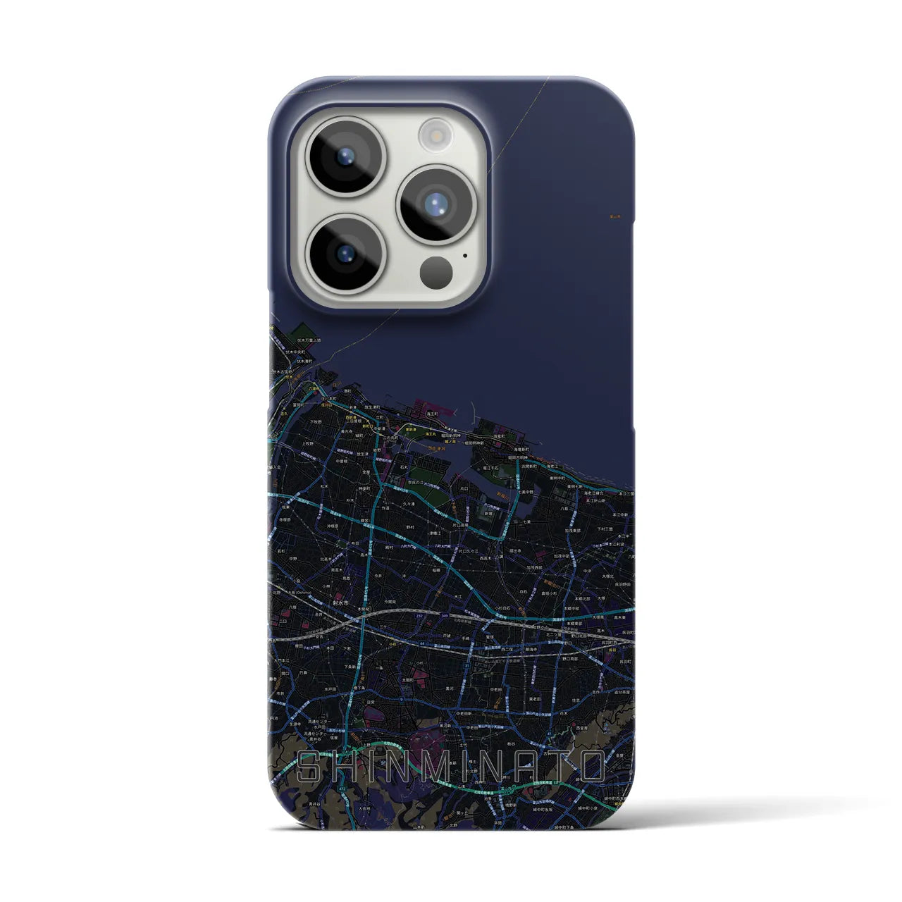 【新湊(富山県)】地図柄iPhoneケース(バックカバータイプ)