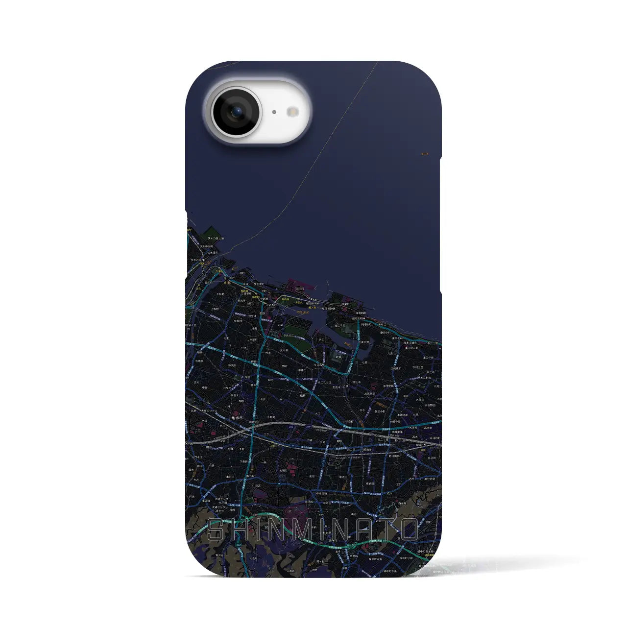 【新湊(富山県)】地図柄iPhoneケース(バックカバータイプ)