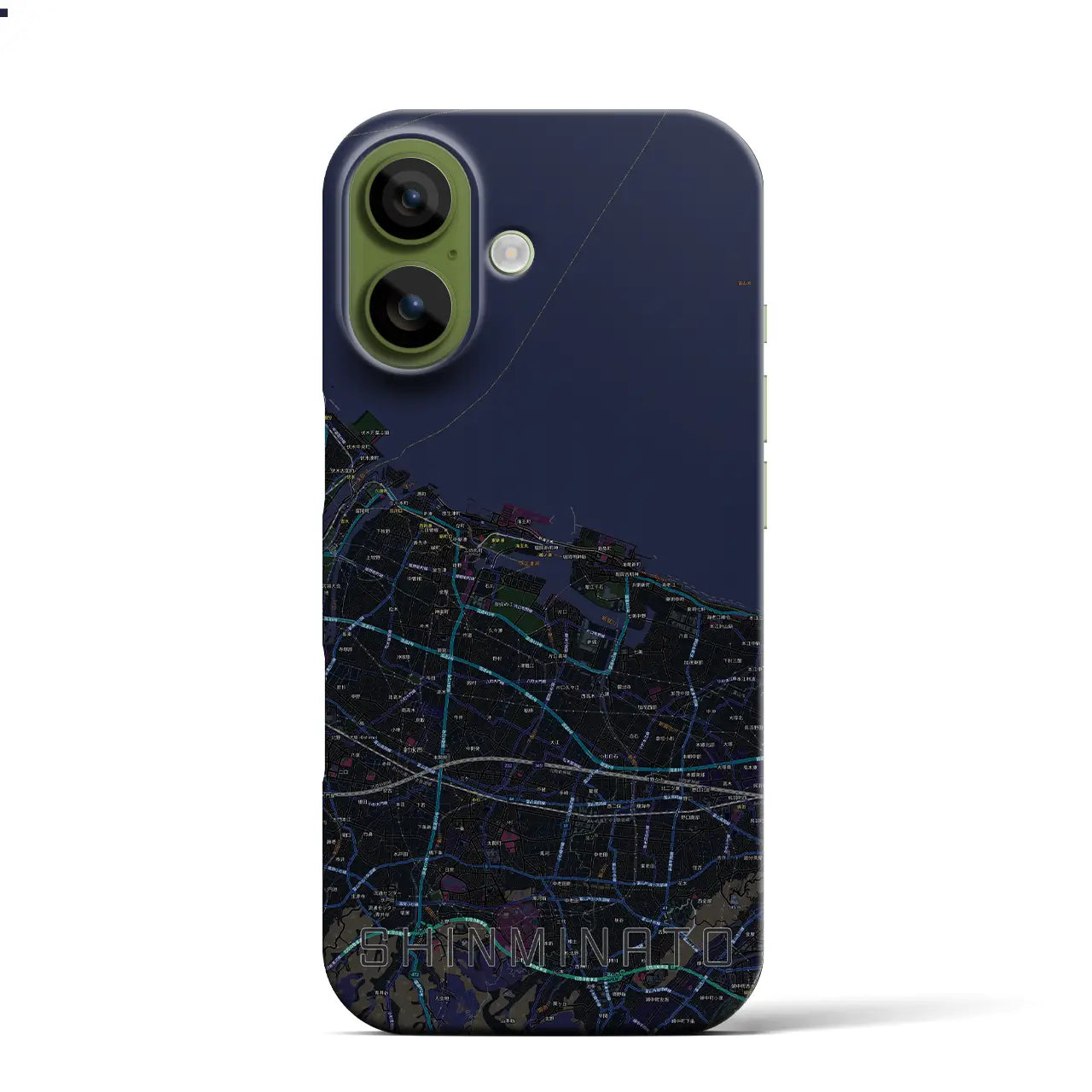 【新湊(富山県)】地図柄iPhoneケース(バックカバータイプ)