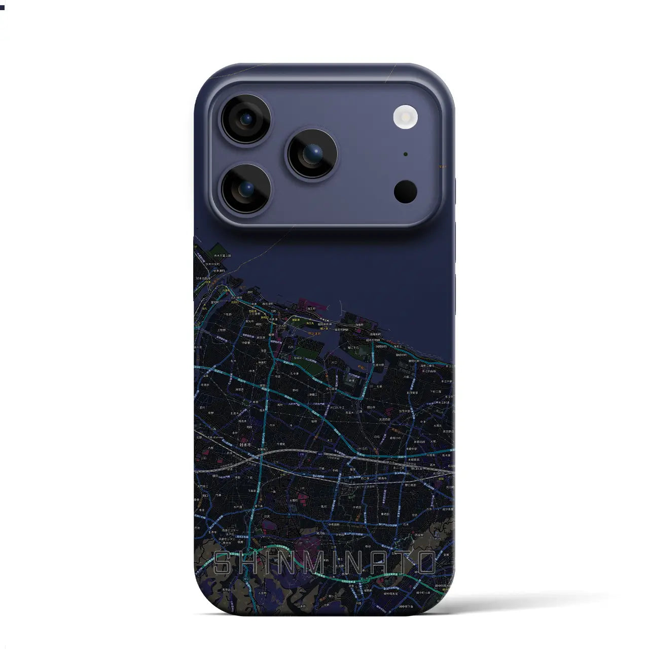 【新湊(富山県)】地図柄iPhoneケース(バックカバータイプ)