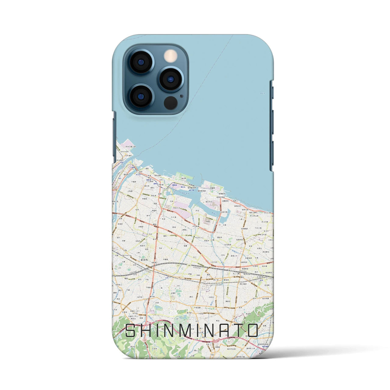 【新湊(富山県)】地図柄iPhoneケース(バックカバータイプ)
