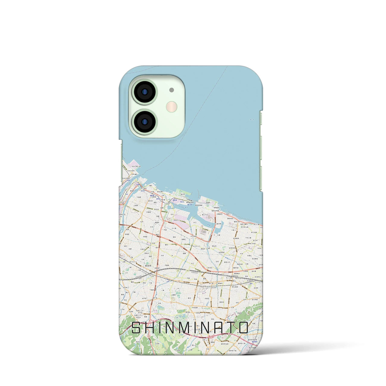 【新湊(富山県)】地図柄iPhoneケース(バックカバータイプ)