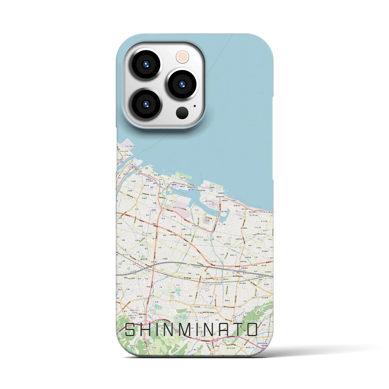 【新湊(富山県)】地図柄iPhoneケース(バックカバータイプ)