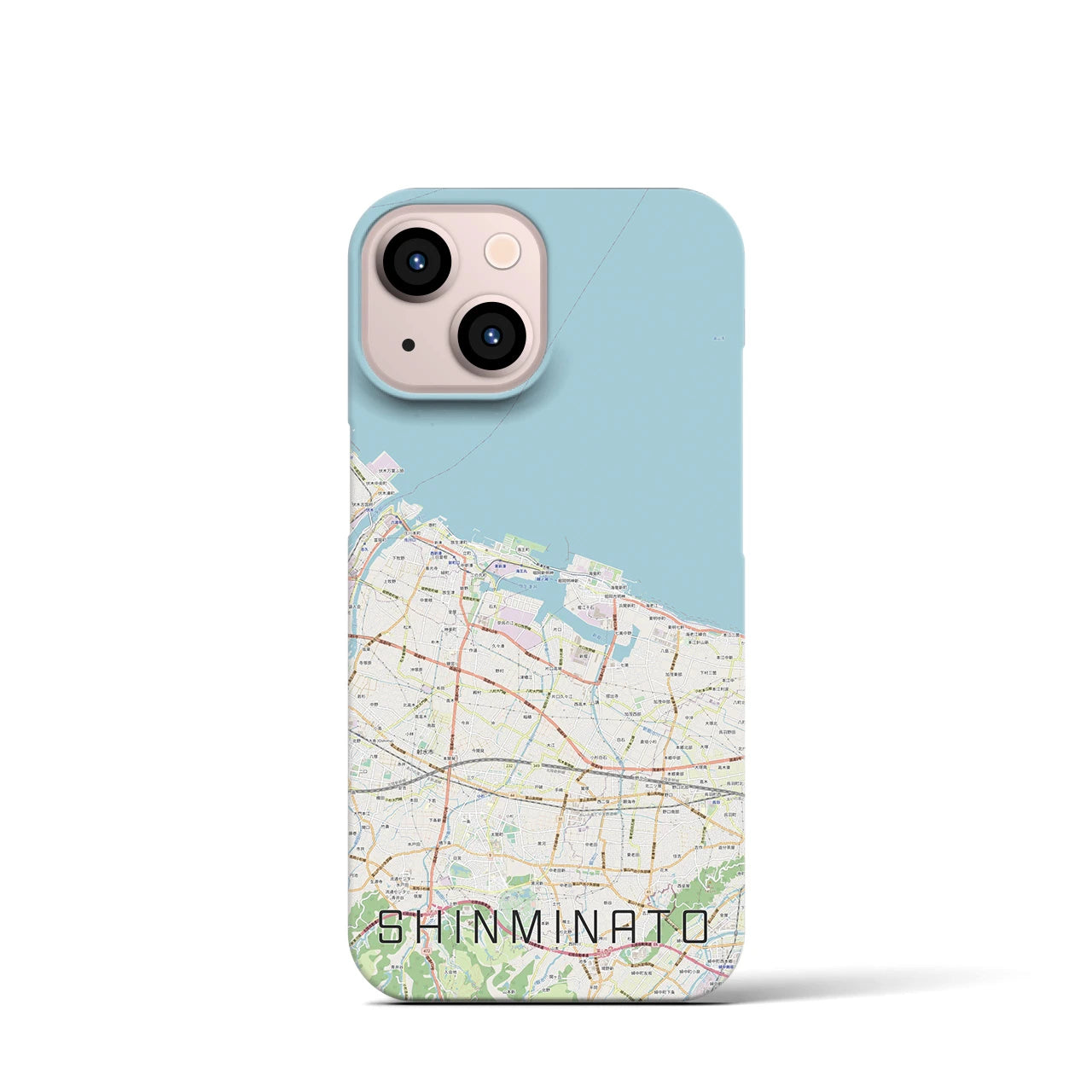 【新湊(富山県)】地図柄iPhoneケース(バックカバータイプ)