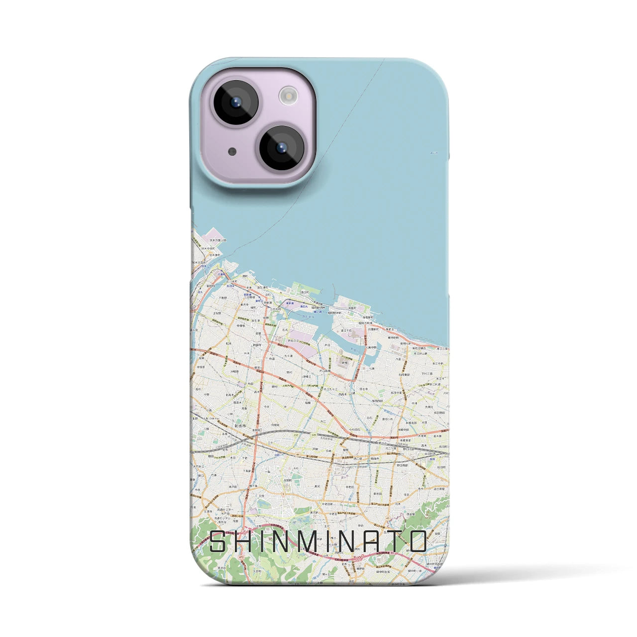 【新湊(富山県)】地図柄iPhoneケース(バックカバータイプ)