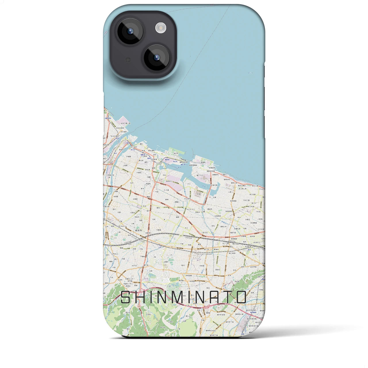 【新湊(富山県)】地図柄iPhoneケース(バックカバータイプ)