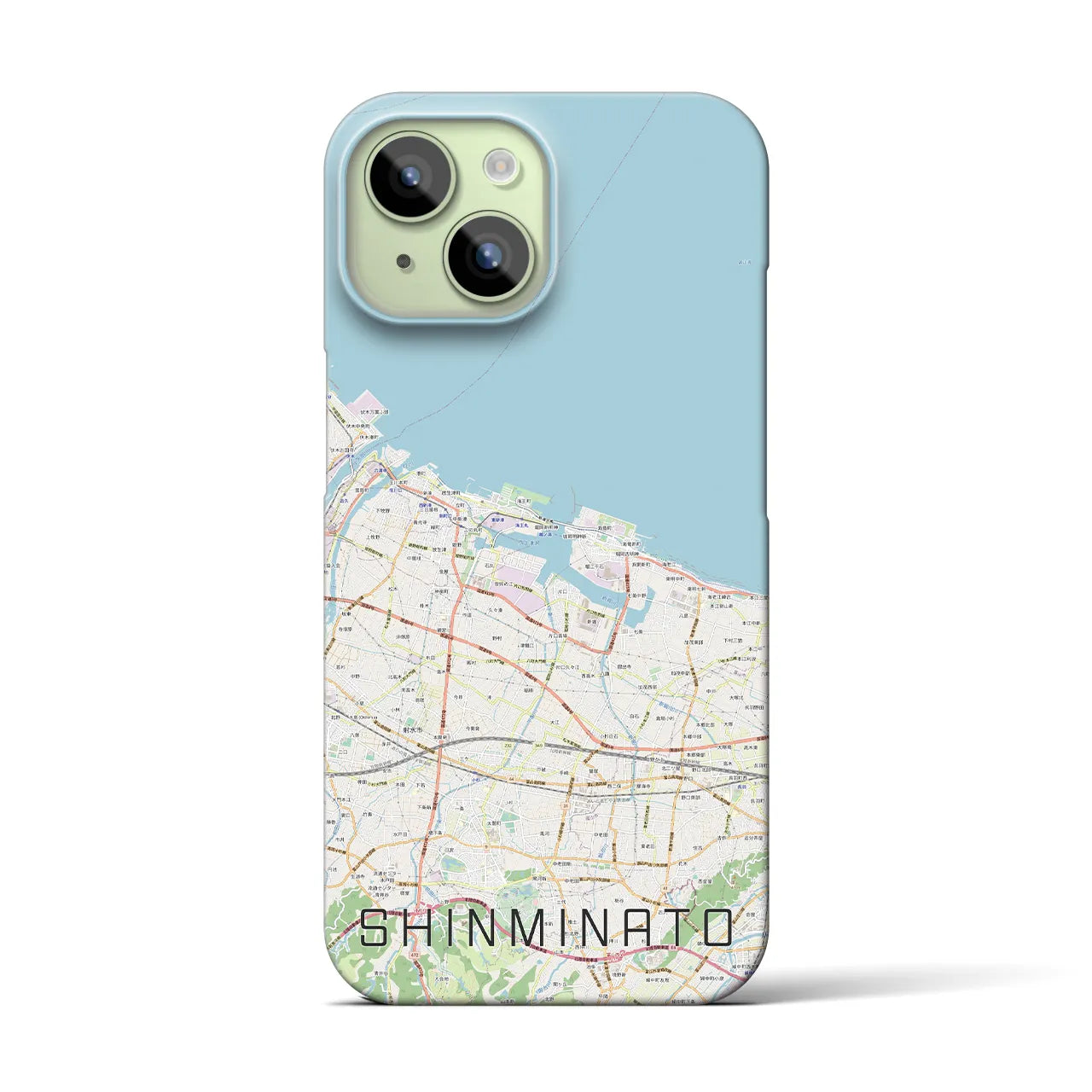 【新湊(富山県)】地図柄iPhoneケース(バックカバータイプ)