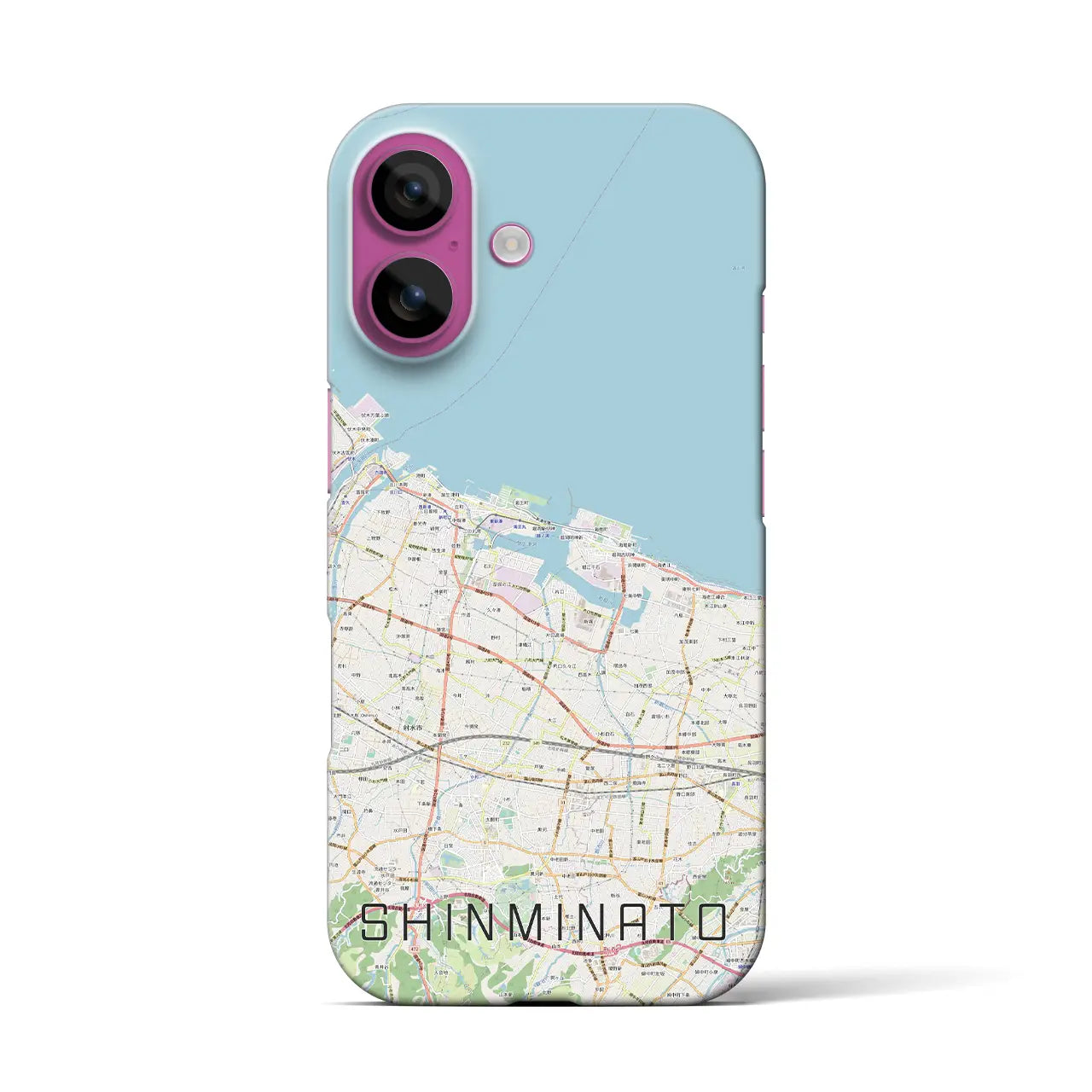 【新湊(富山県)】地図柄iPhoneケース(バックカバータイプ)