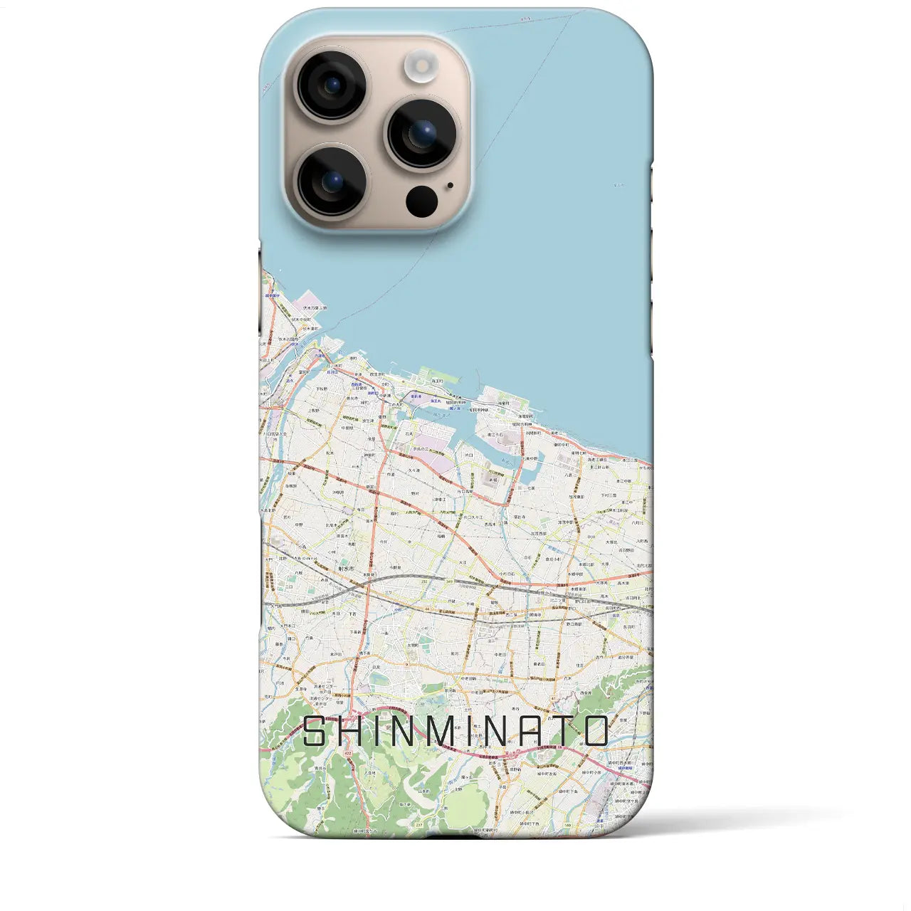 【新湊(富山県)】地図柄iPhoneケース(バックカバータイプ)