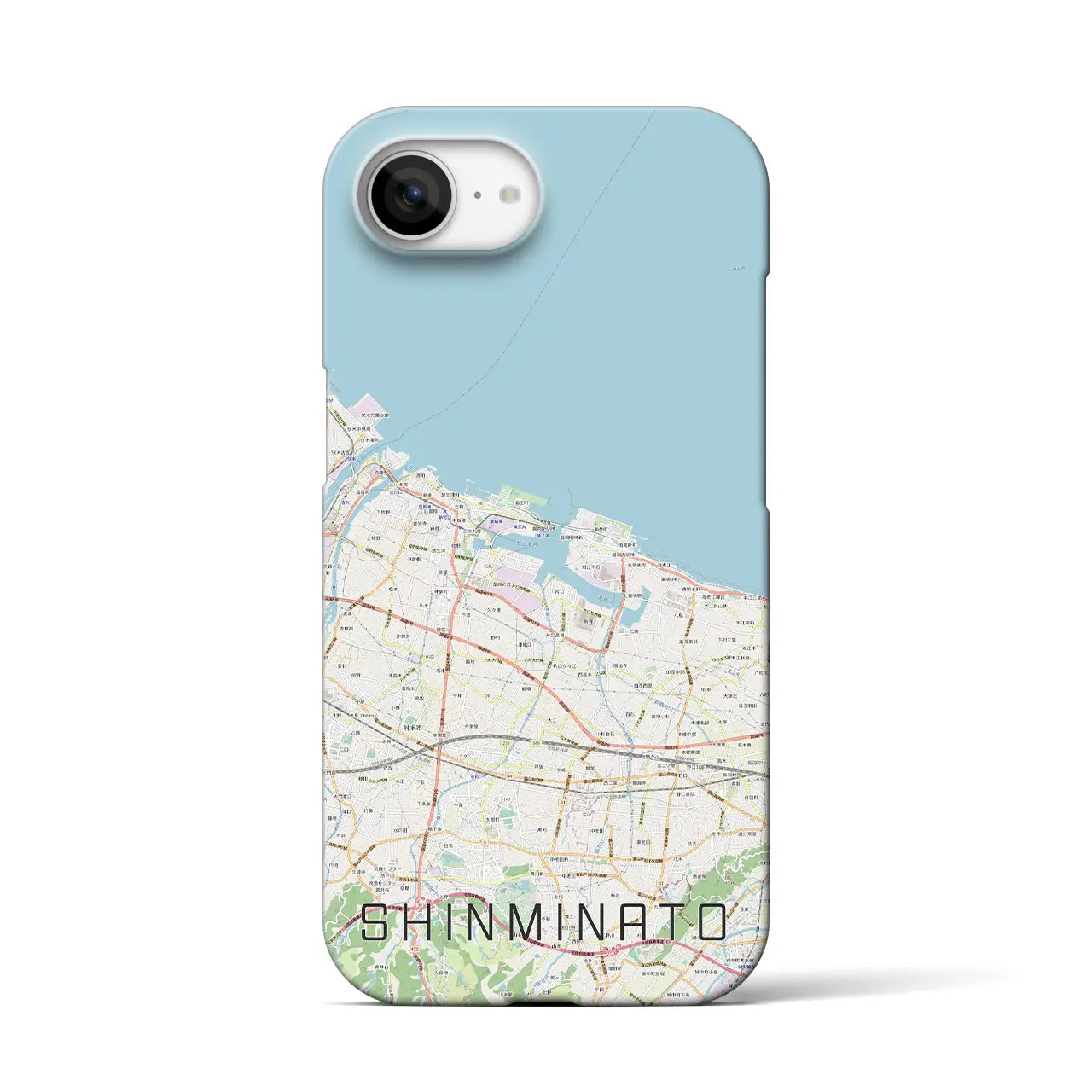 【新湊(富山県)】地図柄iPhoneケース(バックカバータイプ)