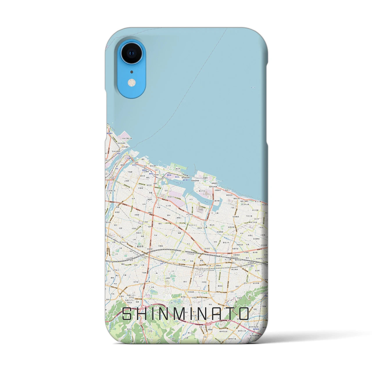 【新湊(富山県)】地図柄iPhoneケース(バックカバータイプ)