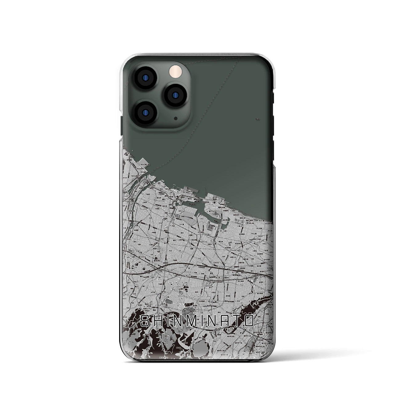 【新湊(富山県)】地図柄iPhoneケース(クリアタイプ)