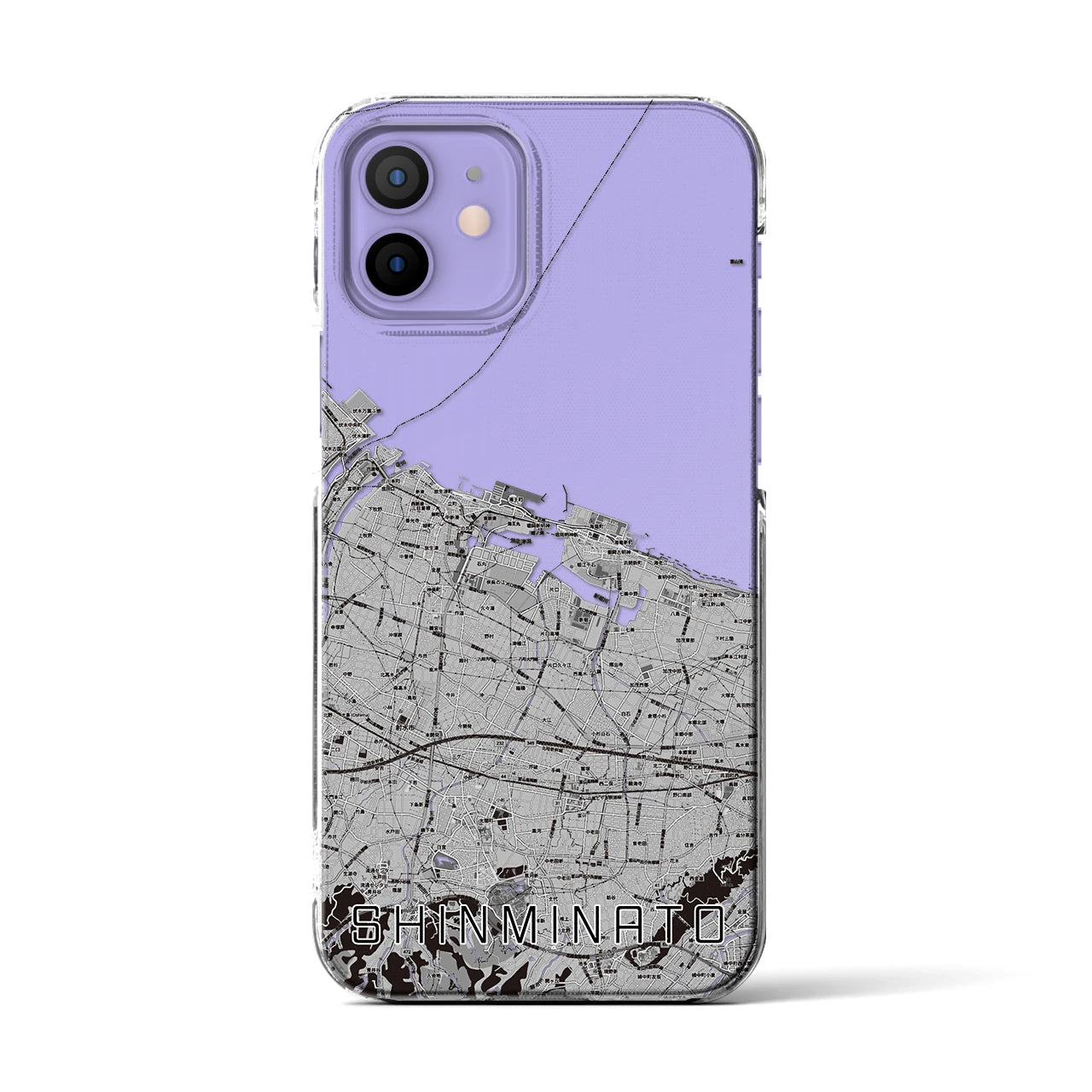 【新湊(富山県)】地図柄iPhoneケース(クリアタイプ)