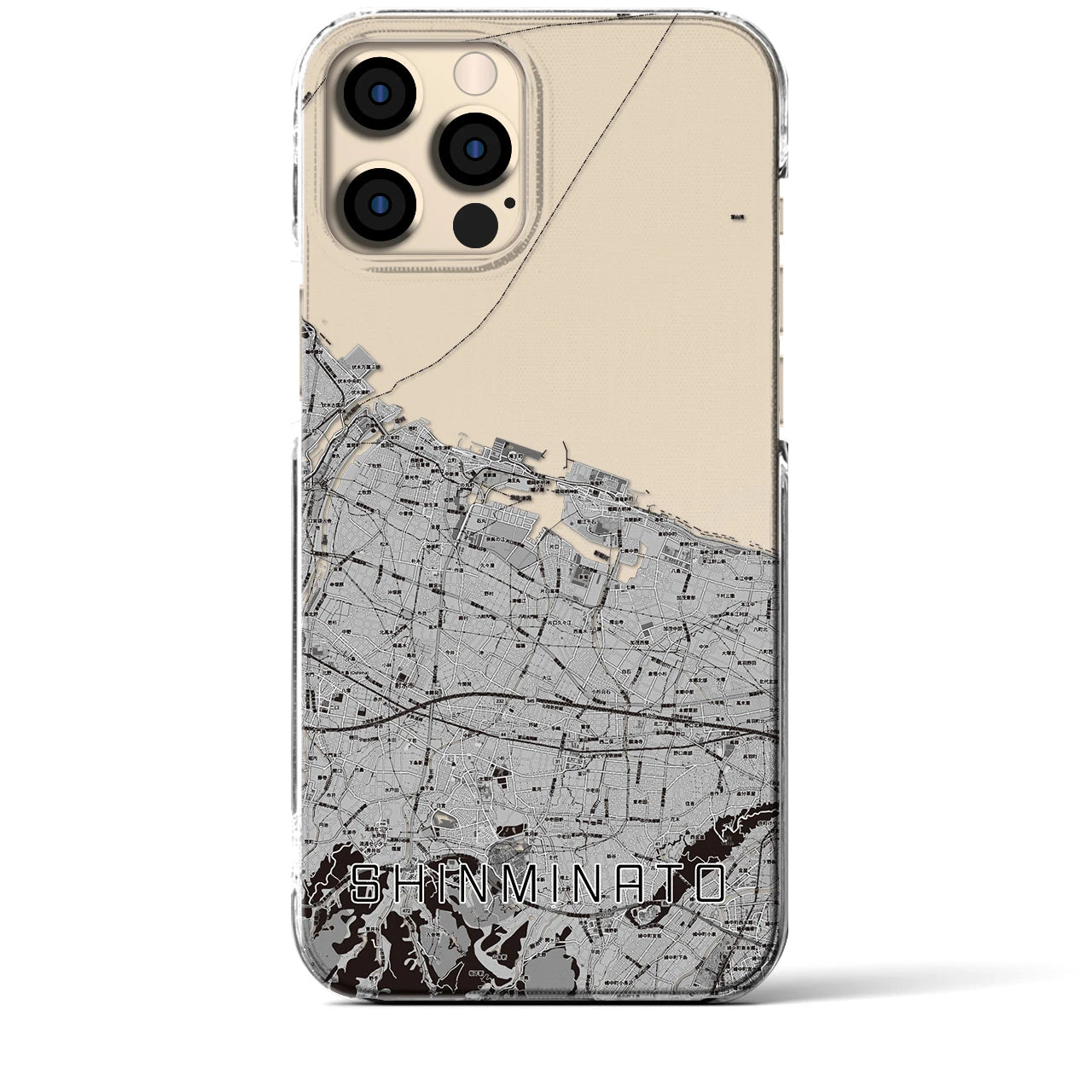 【新湊(富山県)】地図柄iPhoneケース(クリアタイプ)