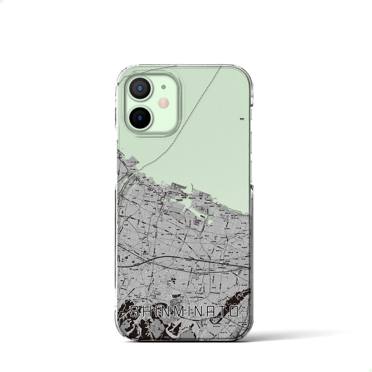 【新湊(富山県)】地図柄iPhoneケース(クリアタイプ)