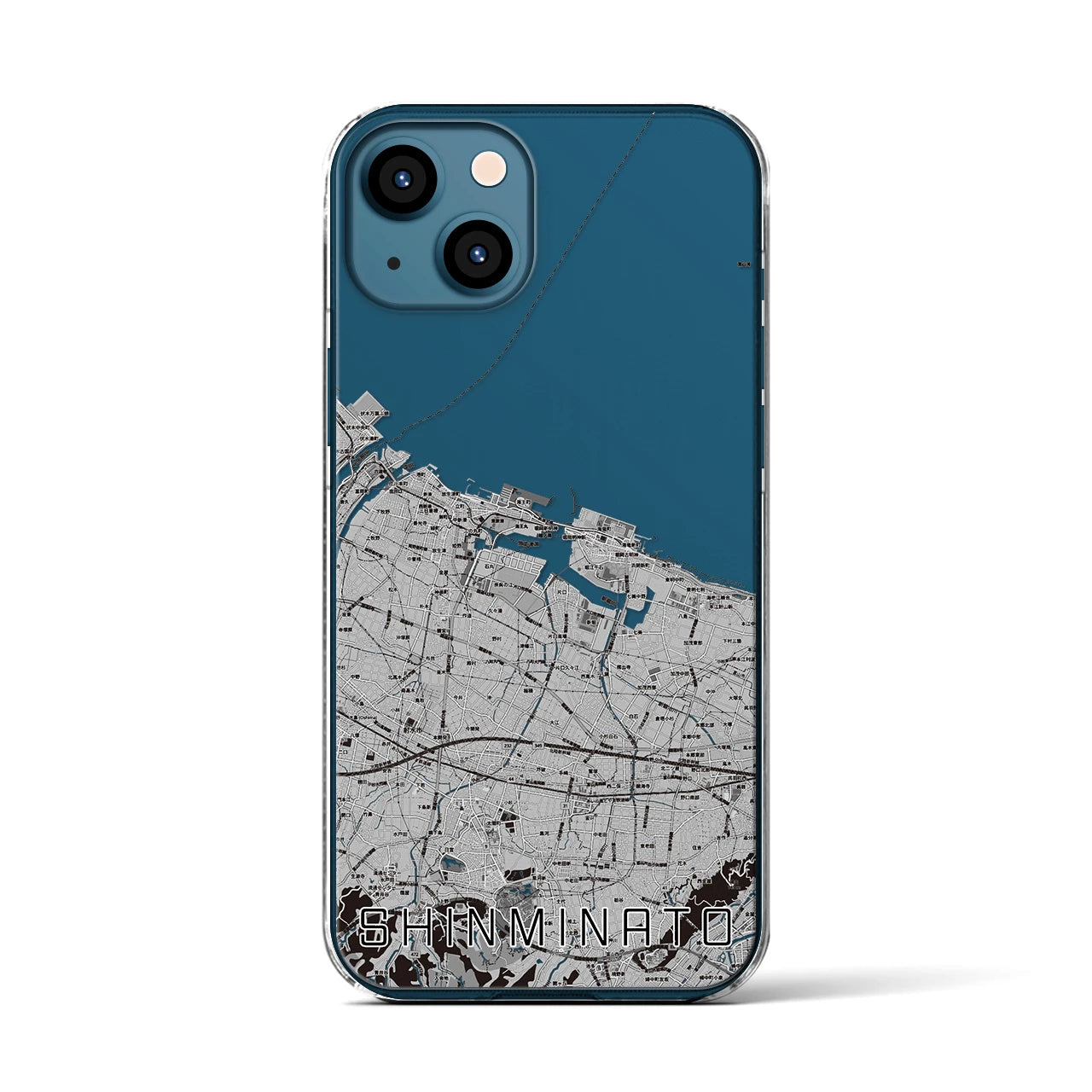 【新湊(富山県)】地図柄iPhoneケース(クリアタイプ)