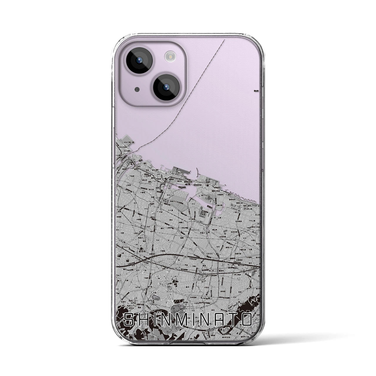 【新湊(富山県)】地図柄iPhoneケース(クリアタイプ)