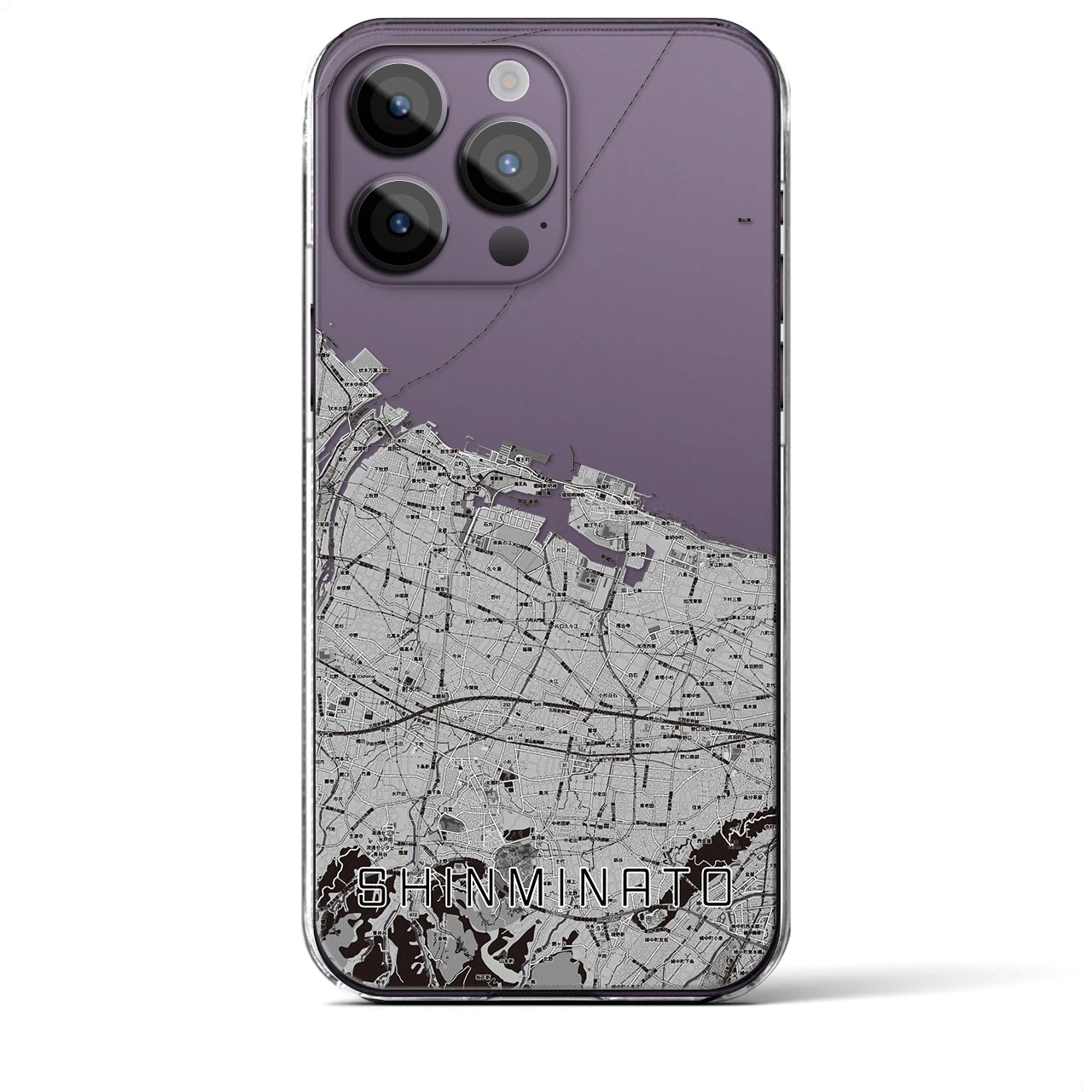 【新湊(富山県)】地図柄iPhoneケース(クリアタイプ)