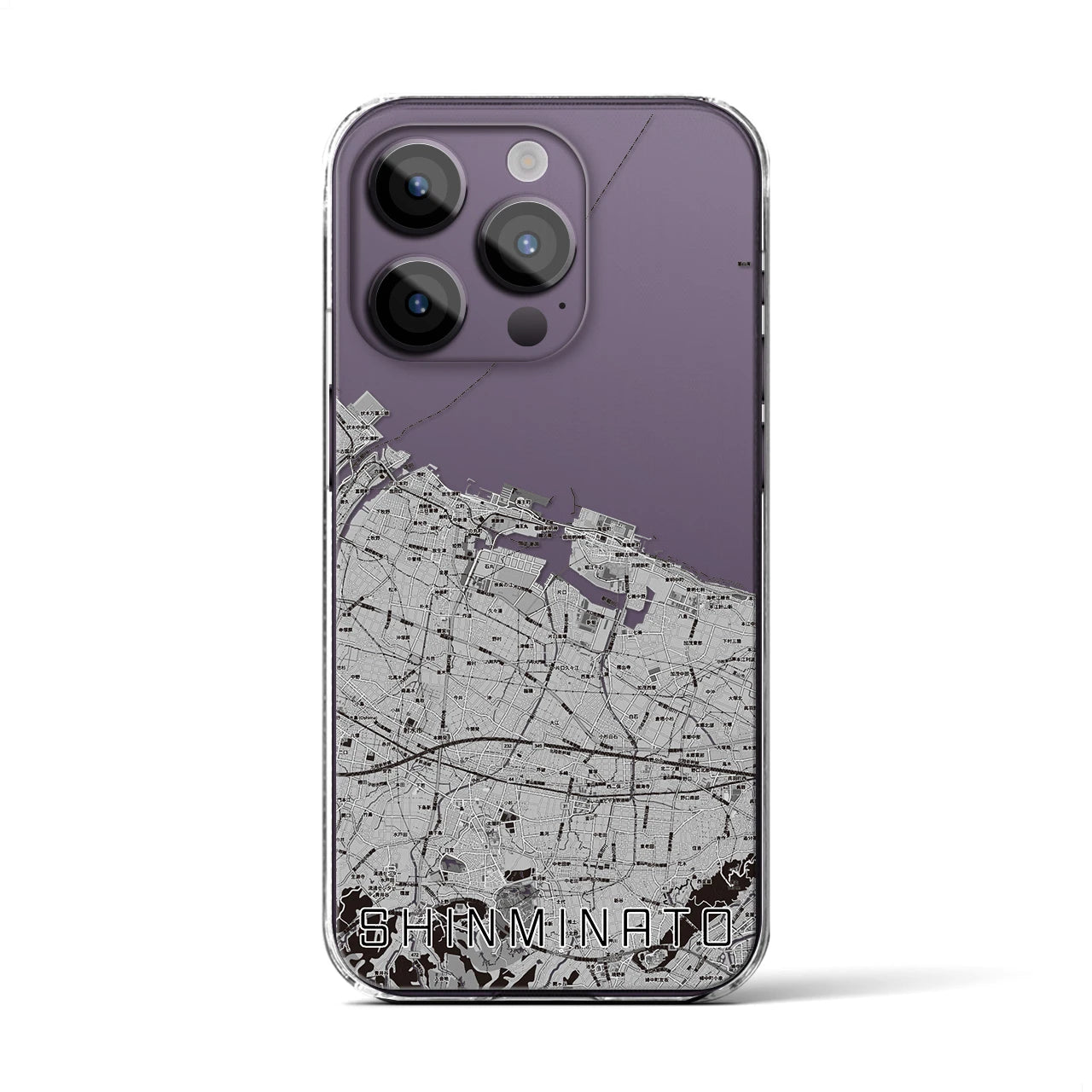 【新湊(富山県)】地図柄iPhoneケース(クリアタイプ)