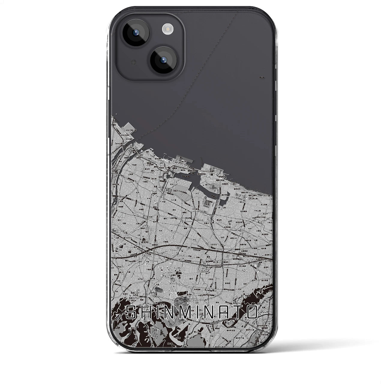 【新湊(富山県)】地図柄iPhoneケース(クリアタイプ)