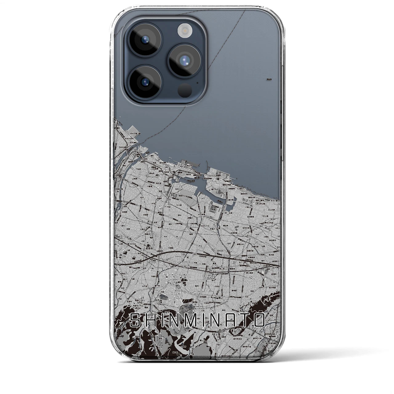 【新湊(富山県)】地図柄iPhoneケース(クリアタイプ)