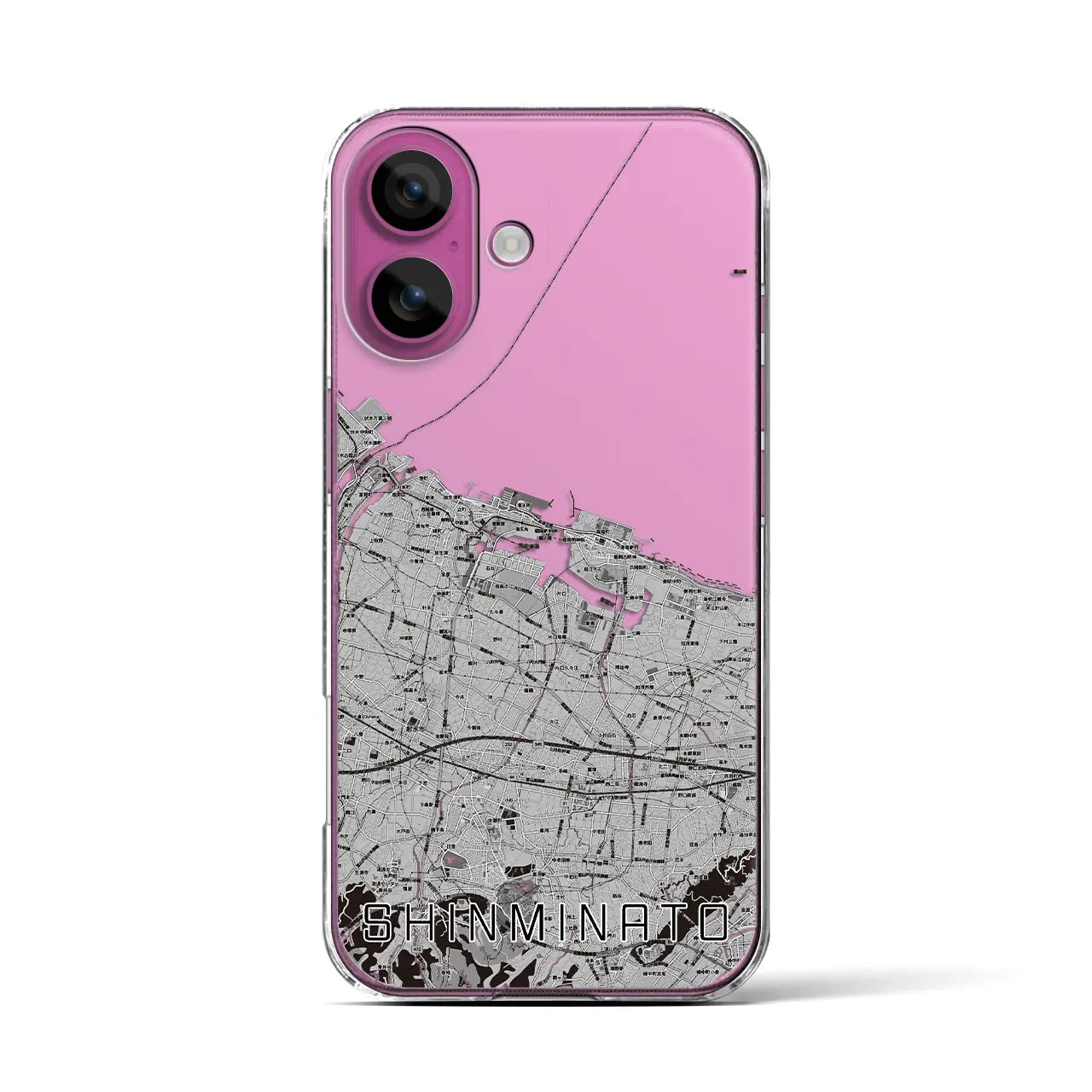 【新湊(富山県)】地図柄iPhoneケース(クリアタイプ)