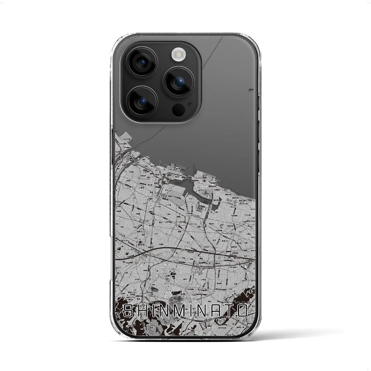 【新湊(富山県)】地図柄iPhoneケース(クリアタイプ)