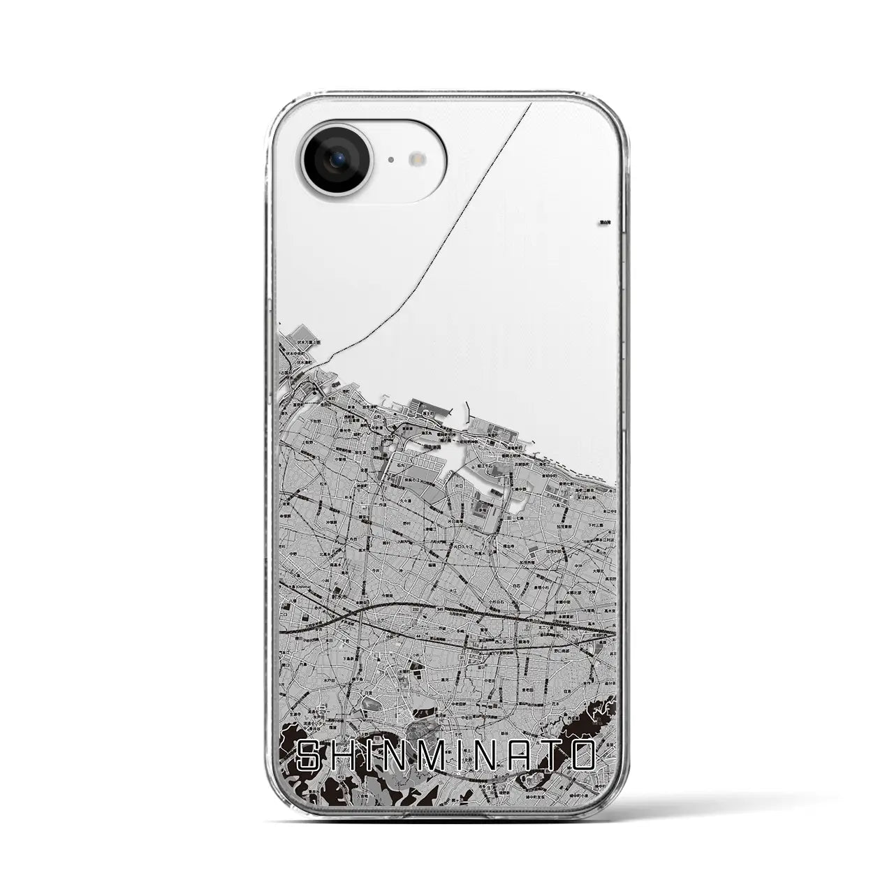 【新湊(富山県)】地図柄iPhoneケース(クリアタイプ)