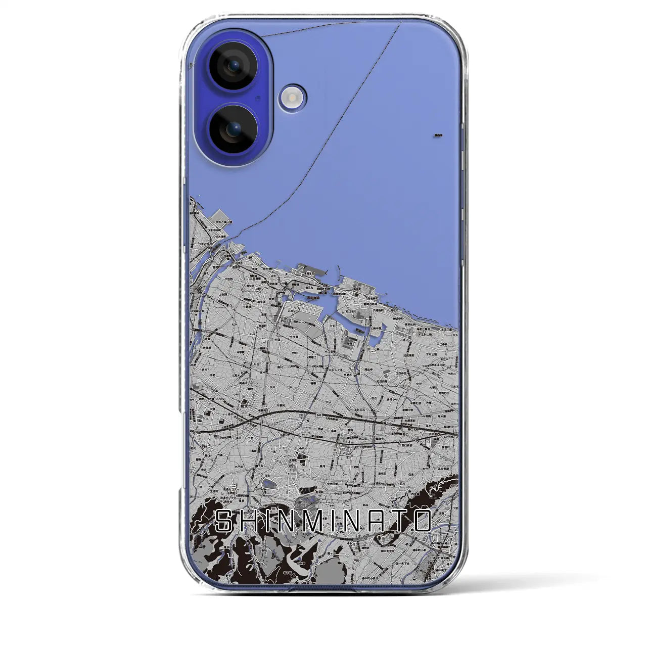 【新湊(富山県)】地図柄iPhoneケース(クリアタイプ)