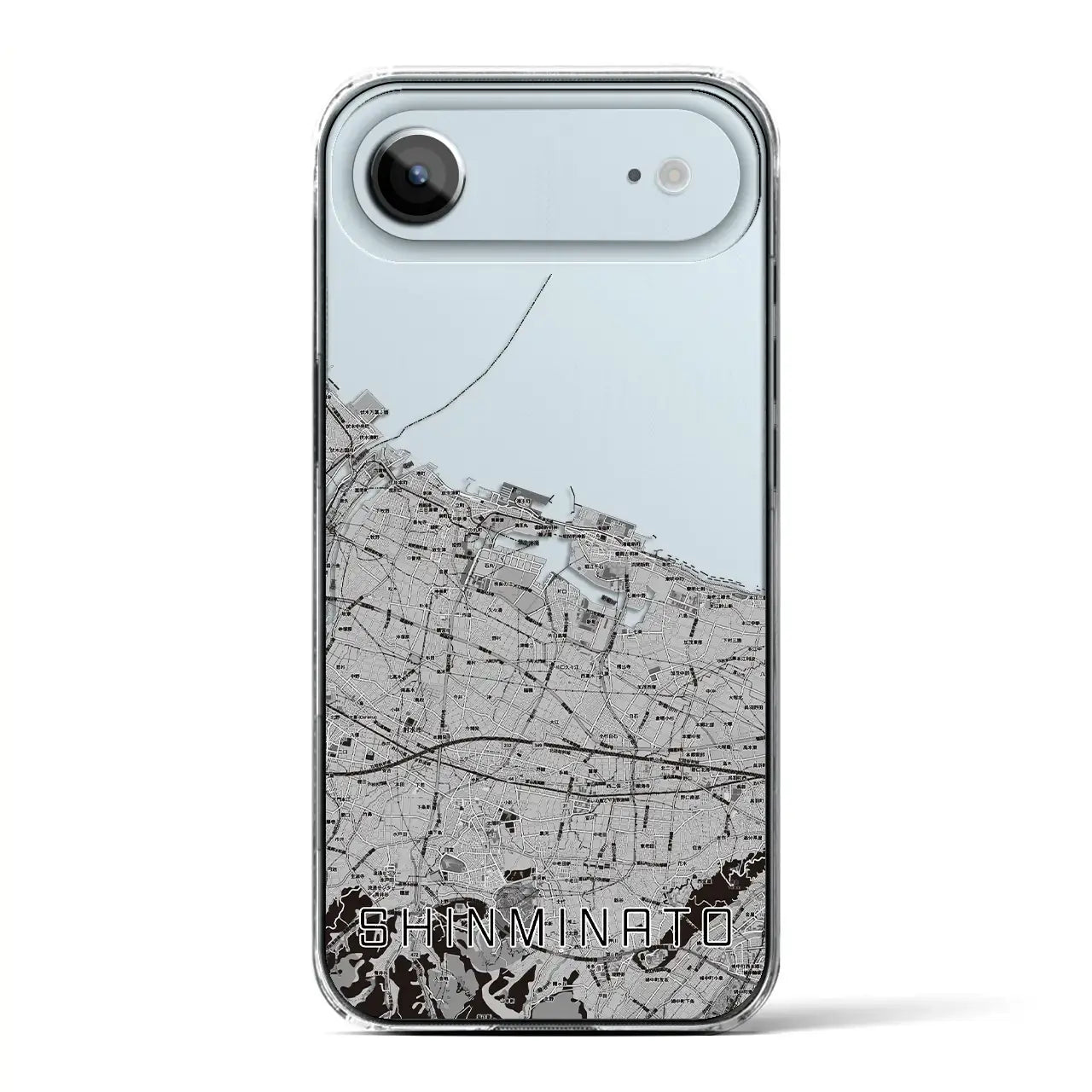 【新湊(富山県)】地図柄iPhoneケース(クリアタイプ)