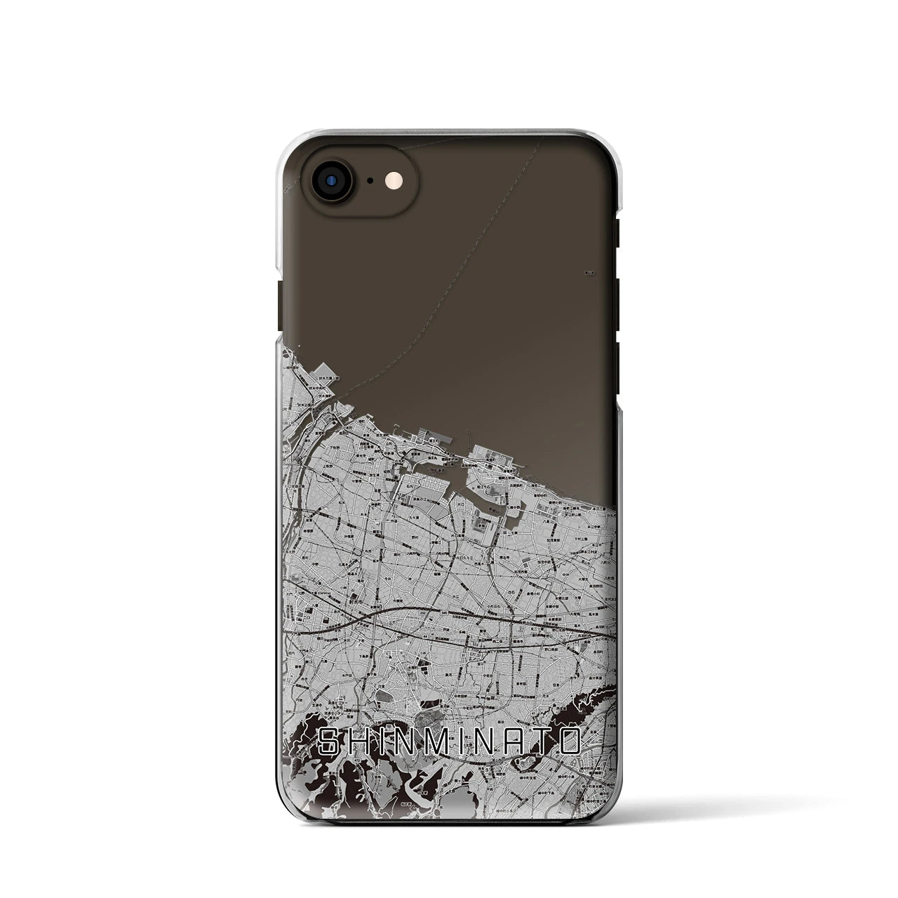 【新湊(富山県)】地図柄iPhoneケース(クリアタイプ)