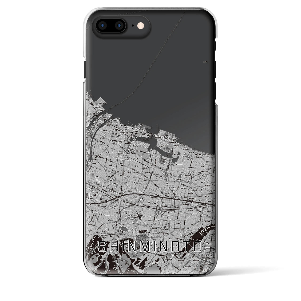 【新湊(富山県)】地図柄iPhoneケース(クリアタイプ)