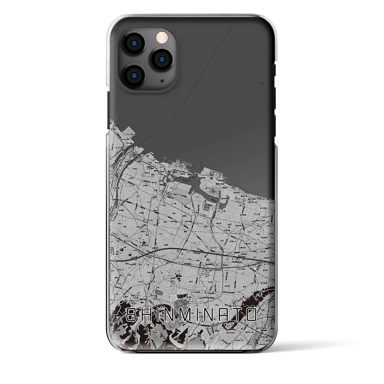 【新湊(富山県)】地図柄iPhoneケース(クリアタイプ)