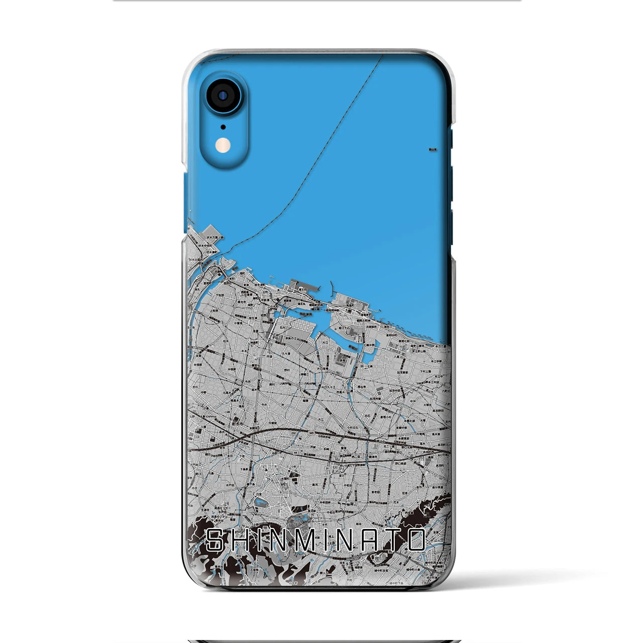 【新湊(富山県)】地図柄iPhoneケース(クリアタイプ)