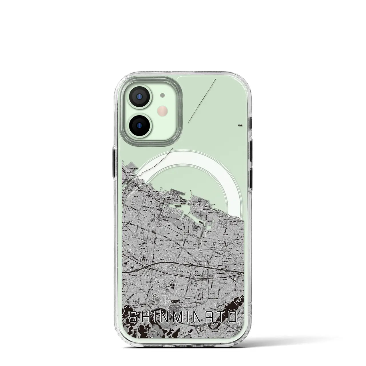 【新湊(富山県)】地図柄iPhoneケース(MagSafeタイプ)