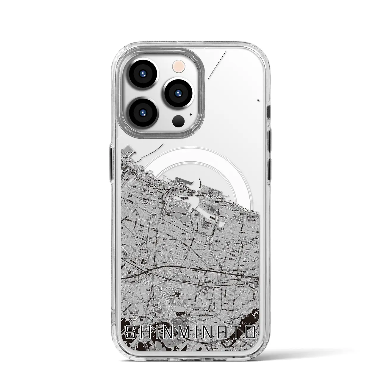 【新湊(富山県)】地図柄iPhoneケース(MagSafeタイプ)