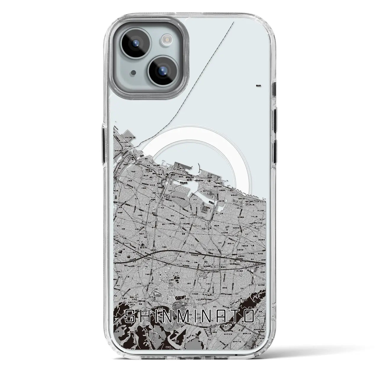 【新湊(富山県)】地図柄iPhoneケース(MagSafeタイプ)