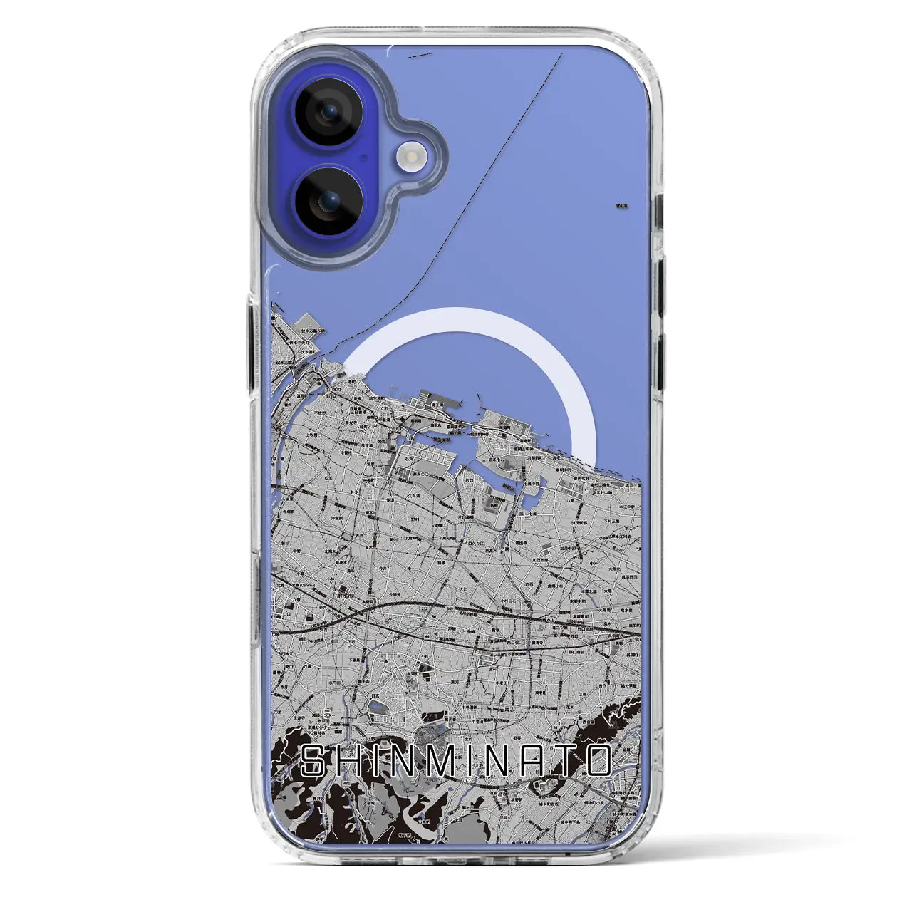 【新湊(富山県)】地図柄iPhoneケース(MagSafeタイプ)