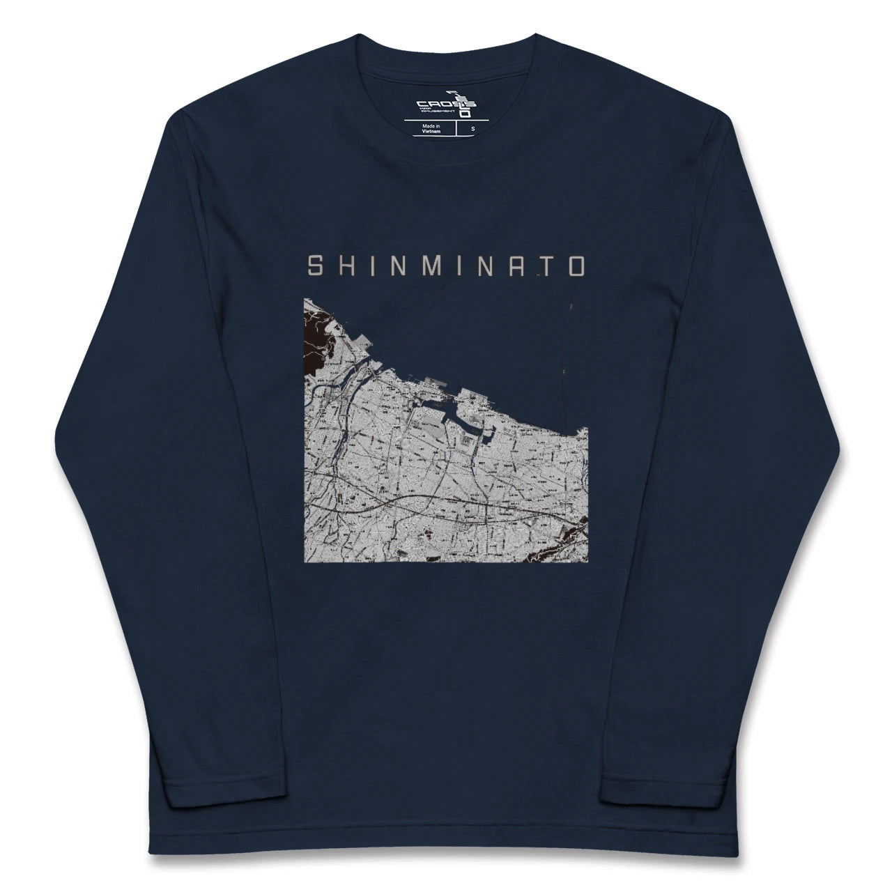 【新湊(富山県)】地図柄ロングスリーブTシャツ