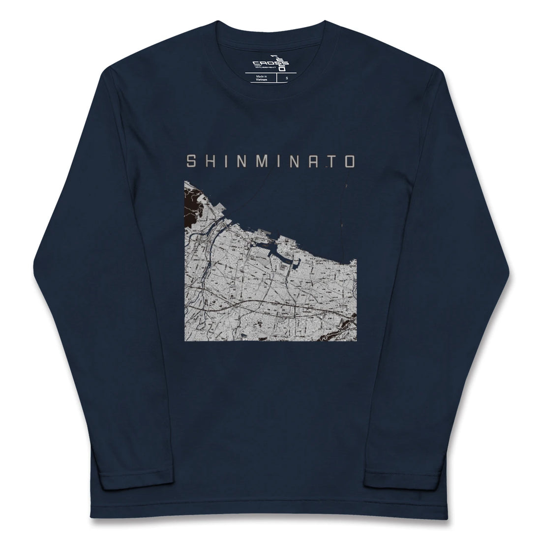 【新湊(富山県)】地図柄ロングスリーブTシャツ