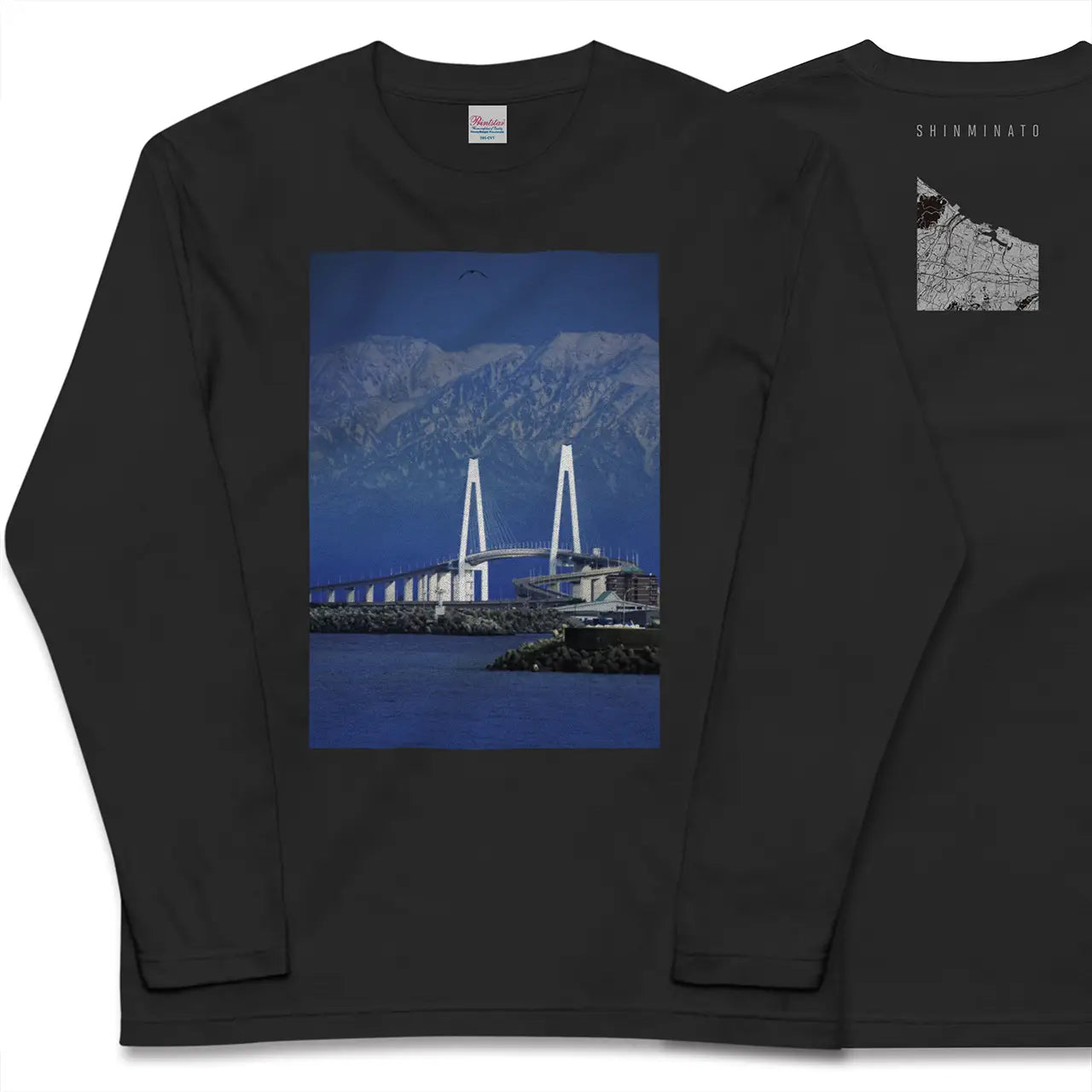 【新湊(富山県)】Map World ロングスリーブTシャツ