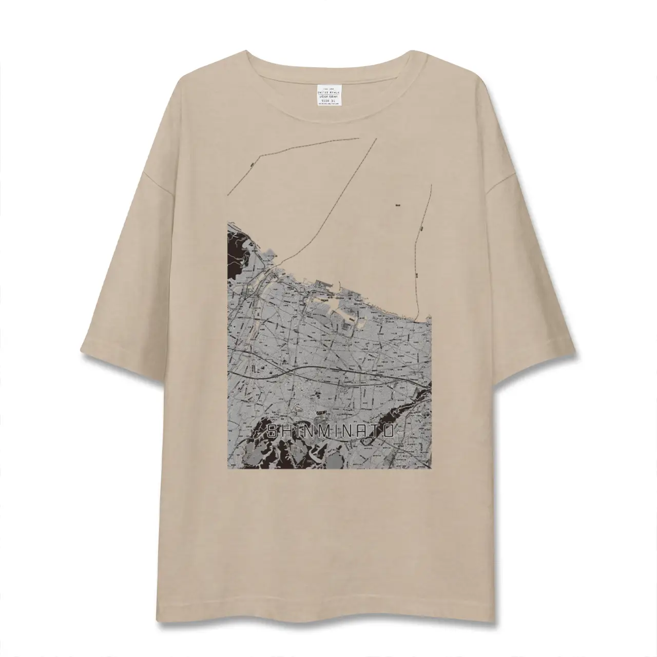 【新湊(富山県)】地図柄ビッグシルエットTシャツ