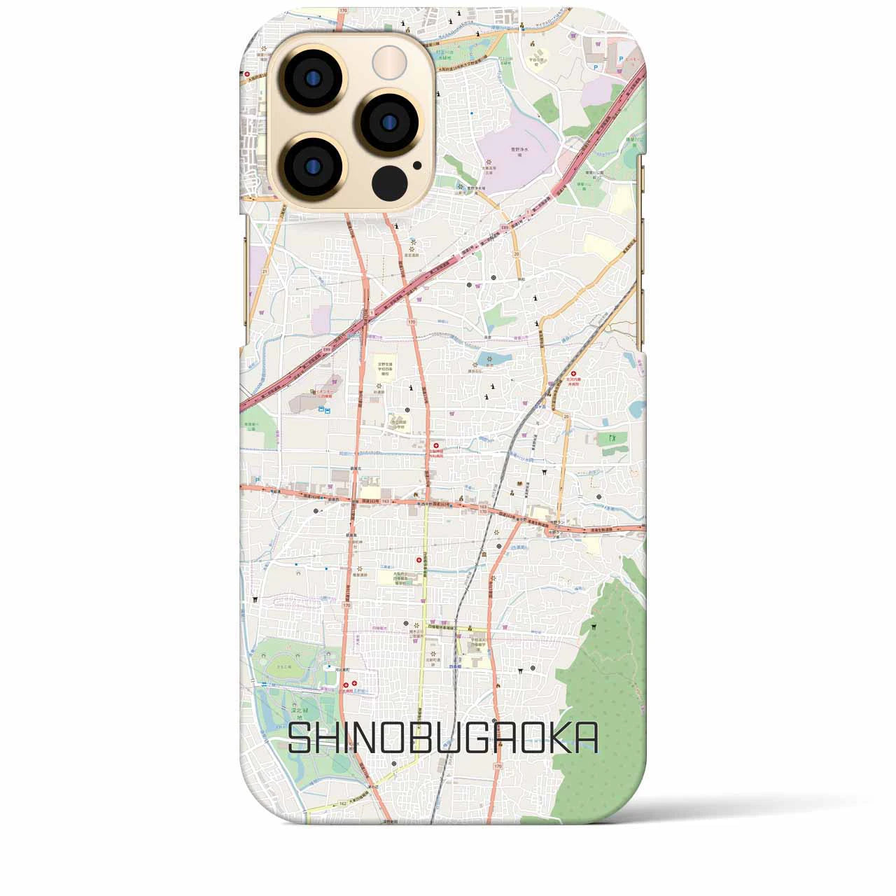 【忍ケ丘(大阪府)】地図柄iPhoneケース(バックカバータイプ)