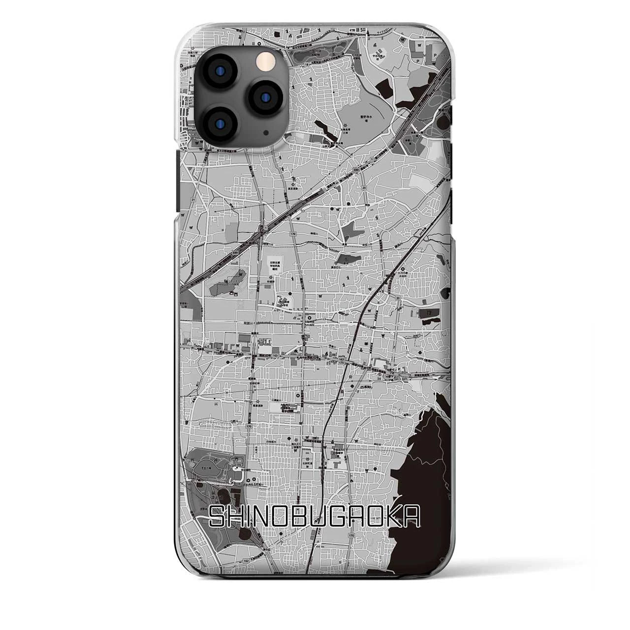 【忍ケ丘(大阪府)】地図柄iPhoneケース(クリアタイプ)