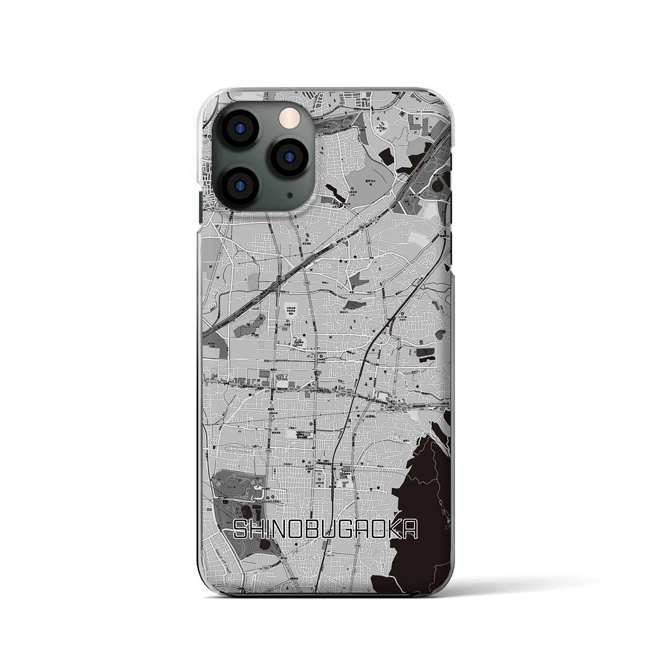 【忍ケ丘(大阪府)】地図柄iPhoneケース(クリアタイプ)