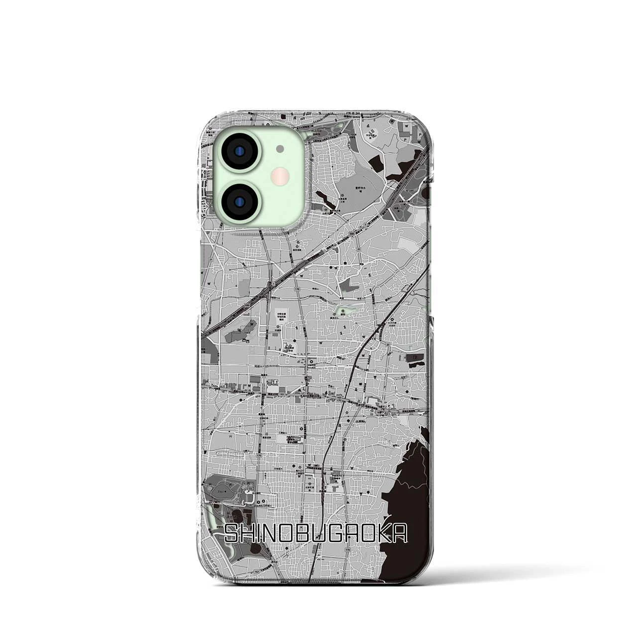 【忍ケ丘(大阪府)】地図柄iPhoneケース(クリアタイプ)